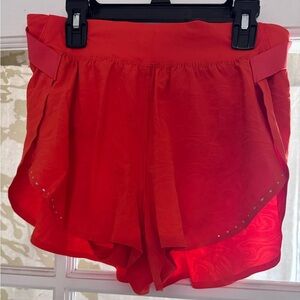 Lululemon Orange Fast and Free shorts